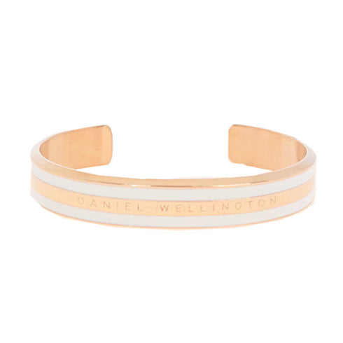 ダニエルウェリントン DANIEL WELLINGTON バングル ブレスレット レディース DW00400067 CLASSIC SLIM BRACELET SATIN WHITE M ローズゴールド ホワイト